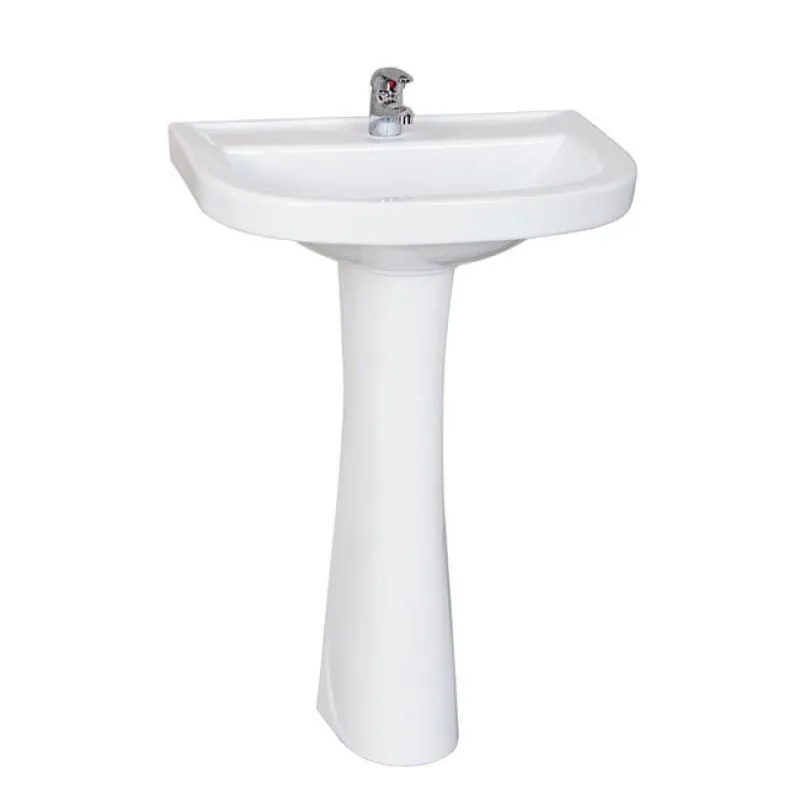 Умывальник с пьед. Santeri Pro (565x425x155 мм, белый, без перелива)